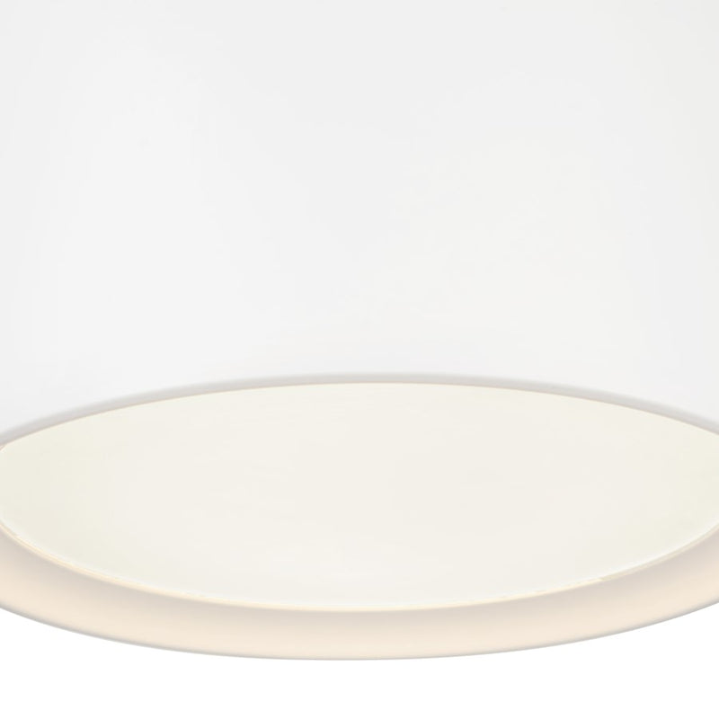 Kuzco Uma 12" Wht Dimmable LED Semi-Flush Mount, White
