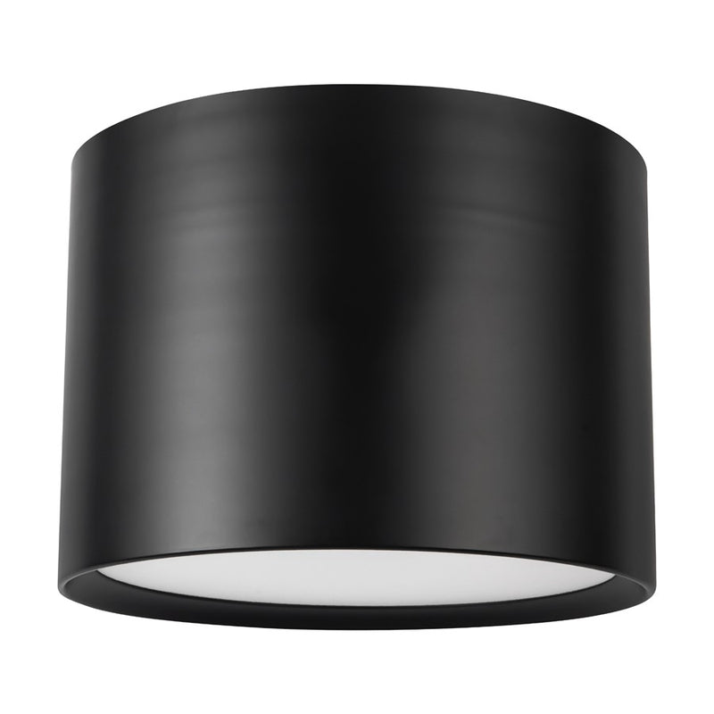 Kuzco Uma 15" Black Dimmable LED Semi-Flush Mount, Black