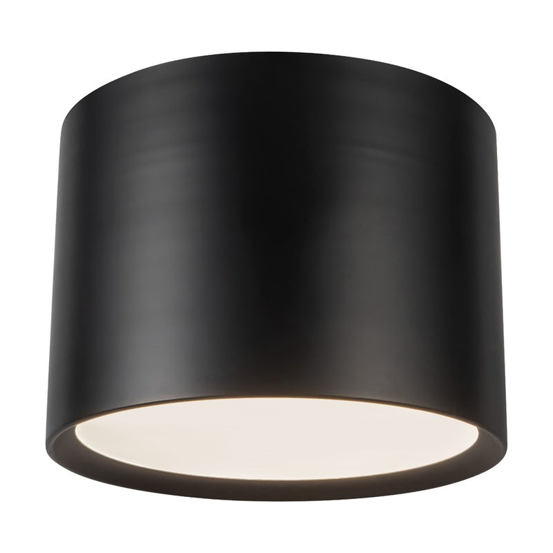 Kuzco Uma 15" Black Dimmable LED Semi-Flush Mount, Black