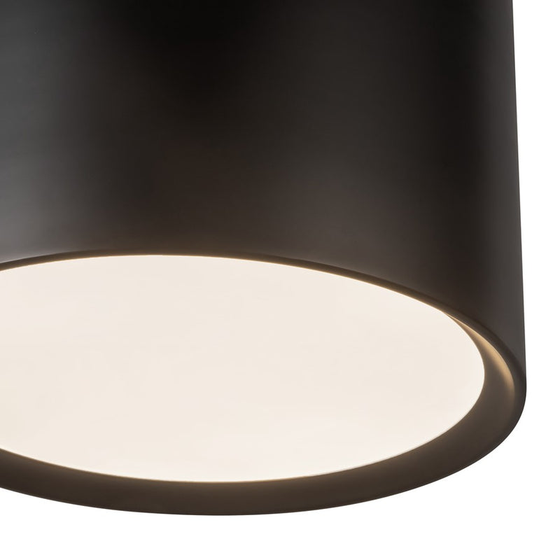 Kuzco Uma 15" Black Dimmable LED Semi-Flush Mount, Black