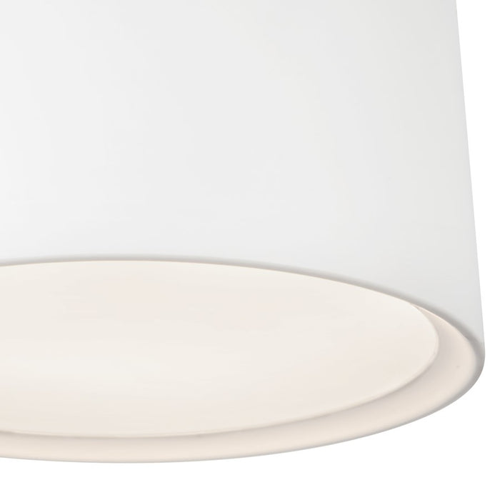 Kuzco Uma 15" Wht Dimmable LED Semi-Flush Mount, White