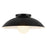 Kuzco Umbra 14" Blk Semi-Flush Mount, Blk/Opal Glass - SF10814-BK-OP
