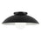 Kuzco Umbra 14" Black Semi-Flush Mount, Black/Opal Glass