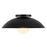 Kuzco Umbra 14" Black Semi-Flush Mount, Black/Opal Glass