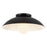 Kuzco Umbra 14" Black Semi-Flush Mount, Black/Opal Glass