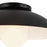 Kuzco Umbra 14" Black Semi-Flush Mount, Black/Opal Glass