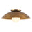 Kuzco Umbra 14" Brass Semi-Flush Mt, Vintage Brass/Opal Glass - SF10814-VB-OP