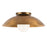 Kuzco Umbra 14" Brass Semi-Flush Mount, Vintage Brass/Opal Glass