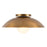 Kuzco Umbra 14" Brass Semi-Flush Mount, Vintage Brass/Opal Glass