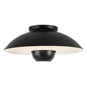 Kuzco Umbra 14" Blk Semi-Flush Mount, Blk - SF11914-BK