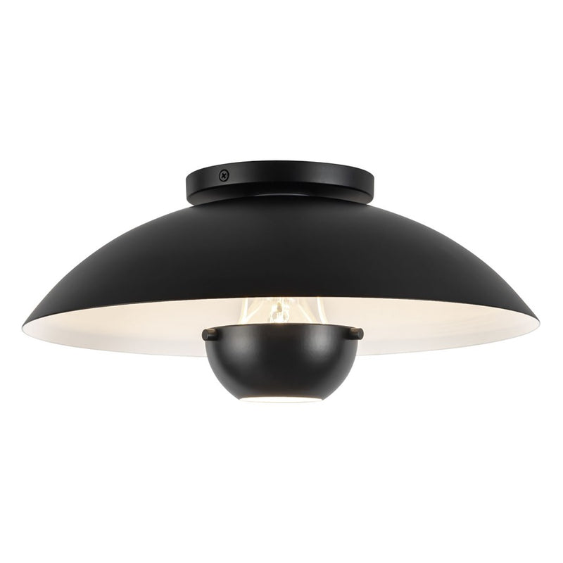 Kuzco Umbra 14" Blk Semi-Flush Mount, Blk - SF11914-BK