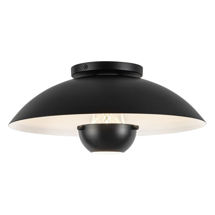 Kuzco Umbra 14" Blk Semi-Flush Mount, Blk - SF11914-BK
