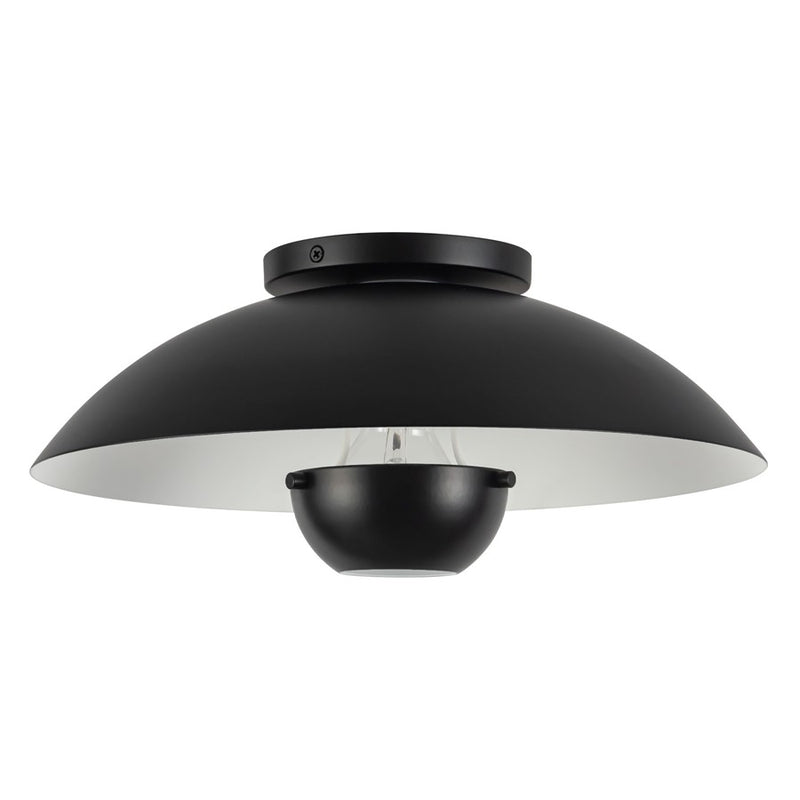 Kuzco Umbra 14" Black Semi-Flush Mount, Black