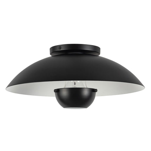 Kuzco Umbra 14" Black Semi-Flush Mount, Black