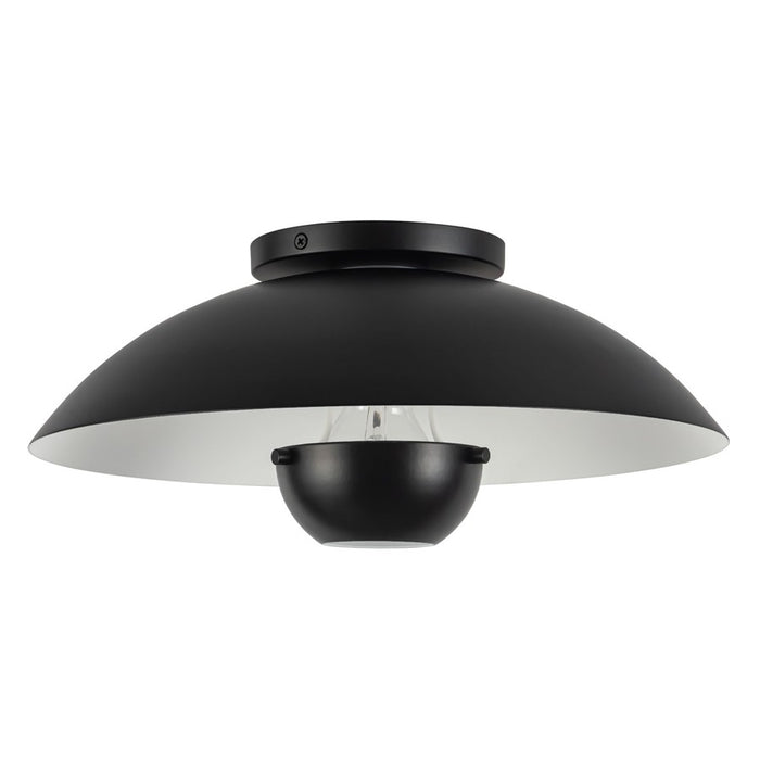 Kuzco Umbra 14" Black Semi-Flush Mount, Black