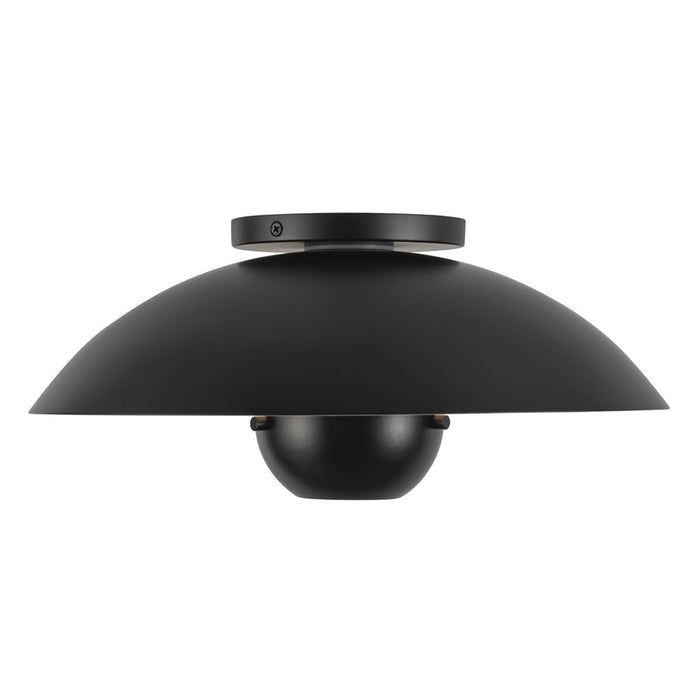 Kuzco Umbra 14" Black Semi-Flush Mount, Black