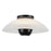 Kuzco Umbra 14" Blk Semi-Flush Mount, Opal Glass/Blk - SF11914-OP-BK
