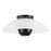 Kuzco Umbra 14" Black Semi-Flush Mount, Opal Glass/Blk