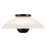 Kuzco Umbra 14" Black Semi-Flush Mount, Opal Glass/Blk