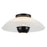 Kuzco Umbra 14" Black Semi-Flush Mount, Opal Glass/Blk
