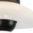 Kuzco Umbra 14" Black Semi-Flush Mount, Opal Glass/Blk
