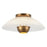 Kuzco Umbra 14" Brass Semi-Flush Mount, Opal Glass/Vintage Brass