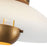 Kuzco Umbra 14" Brass Semi-Flush Mount, Opal Glass/Vintage Brass