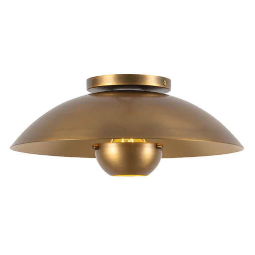 Kuzco Umbra 14" Brass Semi-Flush Mount, Vintage Brass - SF11914-VB