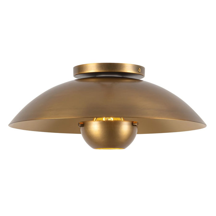 Kuzco Umbra 14" Brass Semi-Flush Mount, Vintage Brass - SF11914-VB