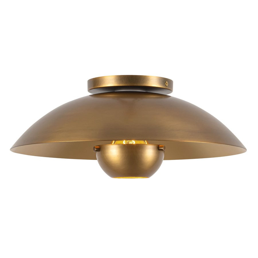Kuzco Umbra 14" Brass Semi-Flush Mount, Vintage Brass - SF11914-VB