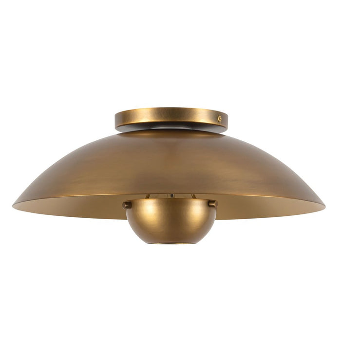 Kuzco Umbra 14" Brass Semi-Flush Mount, Vintage Brass