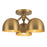 Kuzco Fosso 13" Gold Semi-Flush Mount, Brushed Gold - SF13312-BG