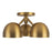 Kuzco Fosso 13" Gold Semi-Flush Mount, Brushed Gold
