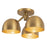 Kuzco Fosso 13" Gold Semi-Flush Mount, Brushed Gold