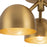 Kuzco Fosso 13" Gold Semi-Flush Mount, Brushed Gold