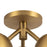 Kuzco Fosso 13" Gold Semi-Flush Mount, Brushed Gold