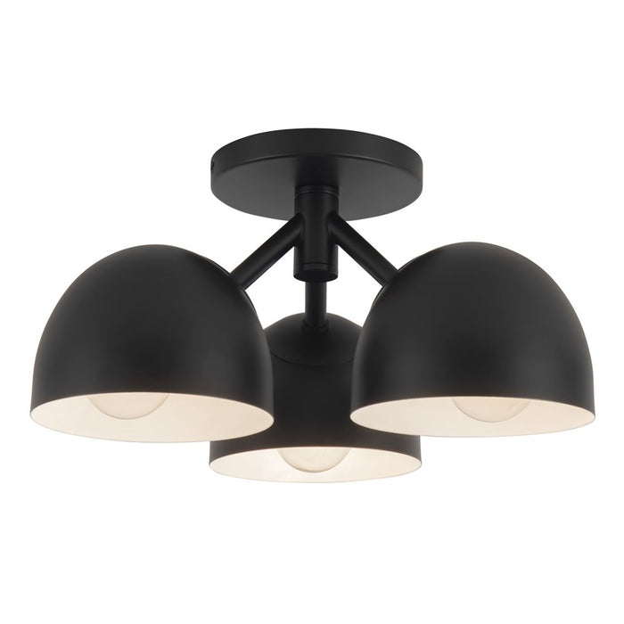 Kuzco Fosso 13" Blk Semi-Flush Mount, Blk - SF13312-BK