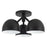 Kuzco Fosso 13" Black Semi-Flush Mount, Black