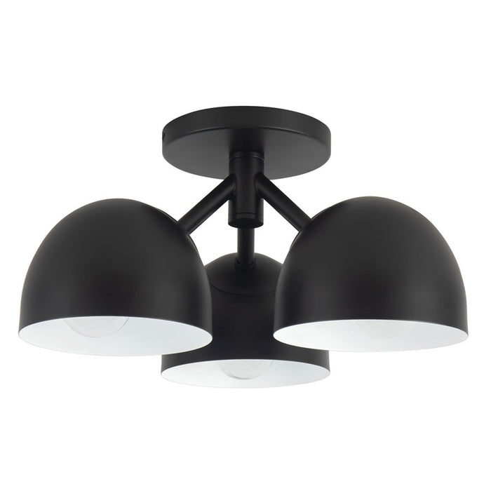 Kuzco Fosso 13" Black Semi-Flush Mount, Black