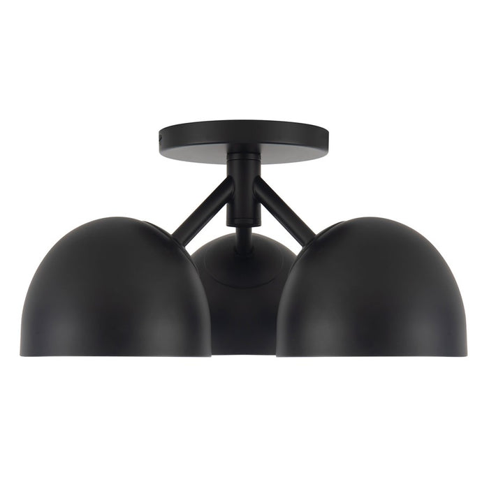 Kuzco Fosso 13" Black Semi-Flush Mount, Black