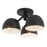 Kuzco Fosso 13" Black Semi-Flush Mount, Black