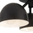 Kuzco Fosso 13" Black Semi-Flush Mount, Black