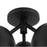 Kuzco Fosso 13" Black Semi-Flush Mount, Black