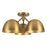 Kuzco Fosso 17" Gold Semi-Flush Mount, Brushed Gold