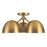 Kuzco Fosso 17" Gold Semi-Flush Mount, Brushed Gold