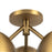 Kuzco Fosso 17" Gold Semi-Flush Mount, Brushed Gold