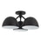 Kuzco Fosso 17" Black Semi-Flush Mount, Black