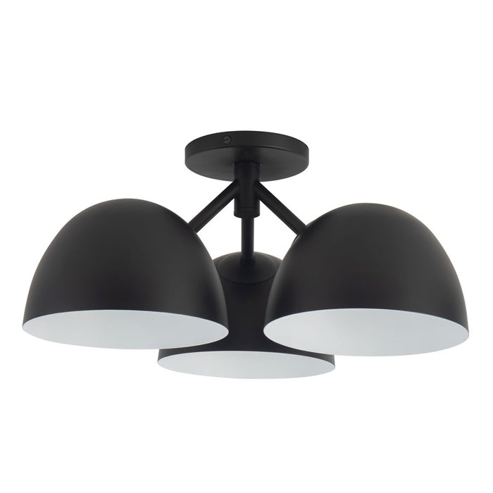 Kuzco Fosso 17" Black Semi-Flush Mount, Black