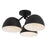 Kuzco Fosso 17" Black Semi-Flush Mount, Black