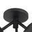 Kuzco Fosso 17" Black Semi-Flush Mount, Black
